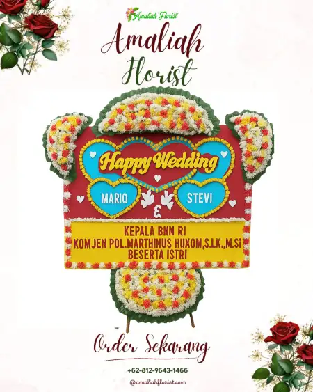 Papan Bunga Pernikahan Senjayan